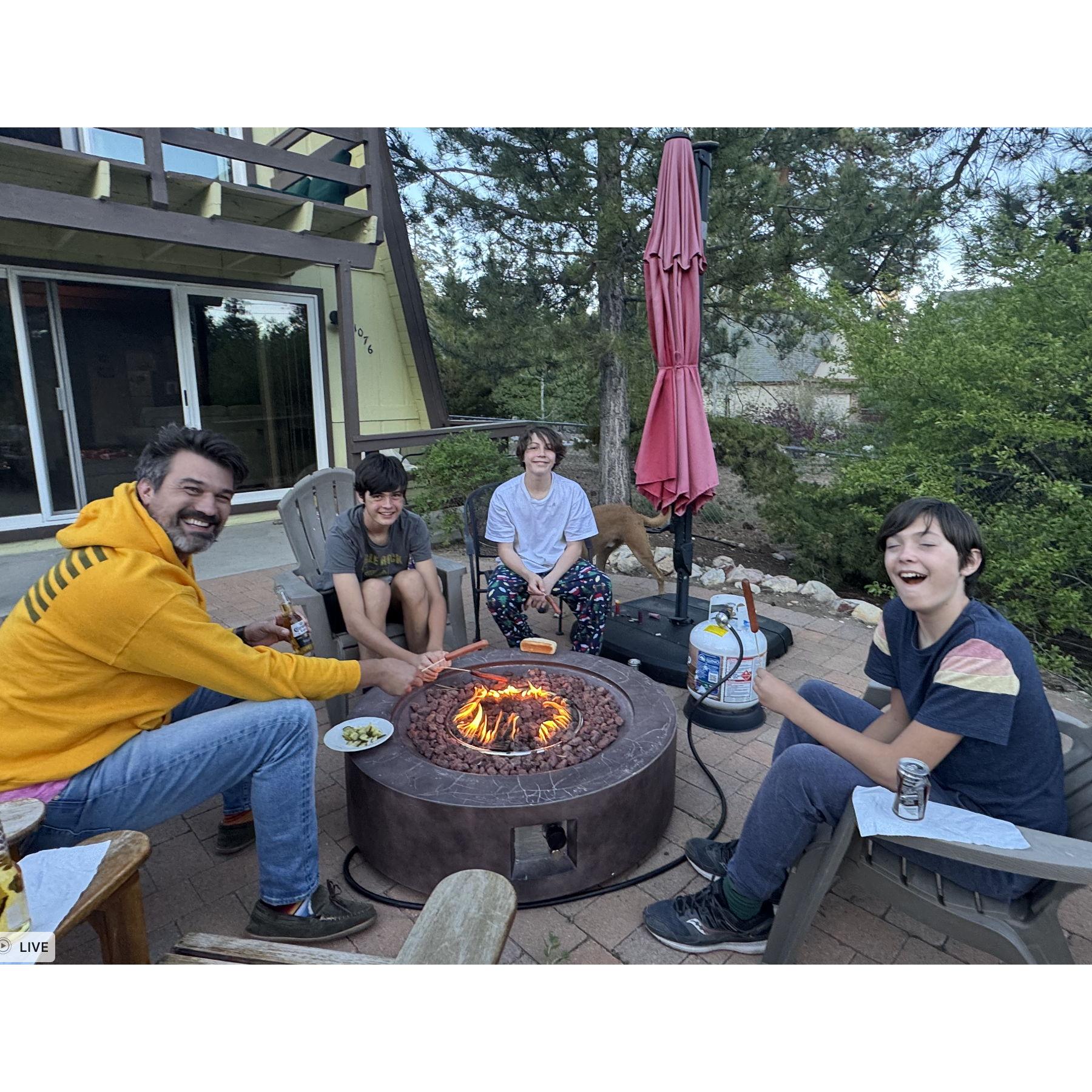 All the boys at the Cozy Cabin