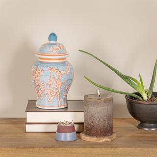 Lilia Decorative Ceramic Ginger Jar with Domed Lid
