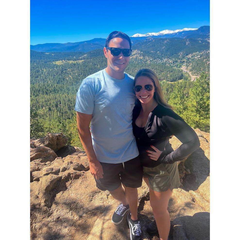 9/16/23 | One of our first pictures together! This is at the top of the hike where CJ proposed about a year later <3