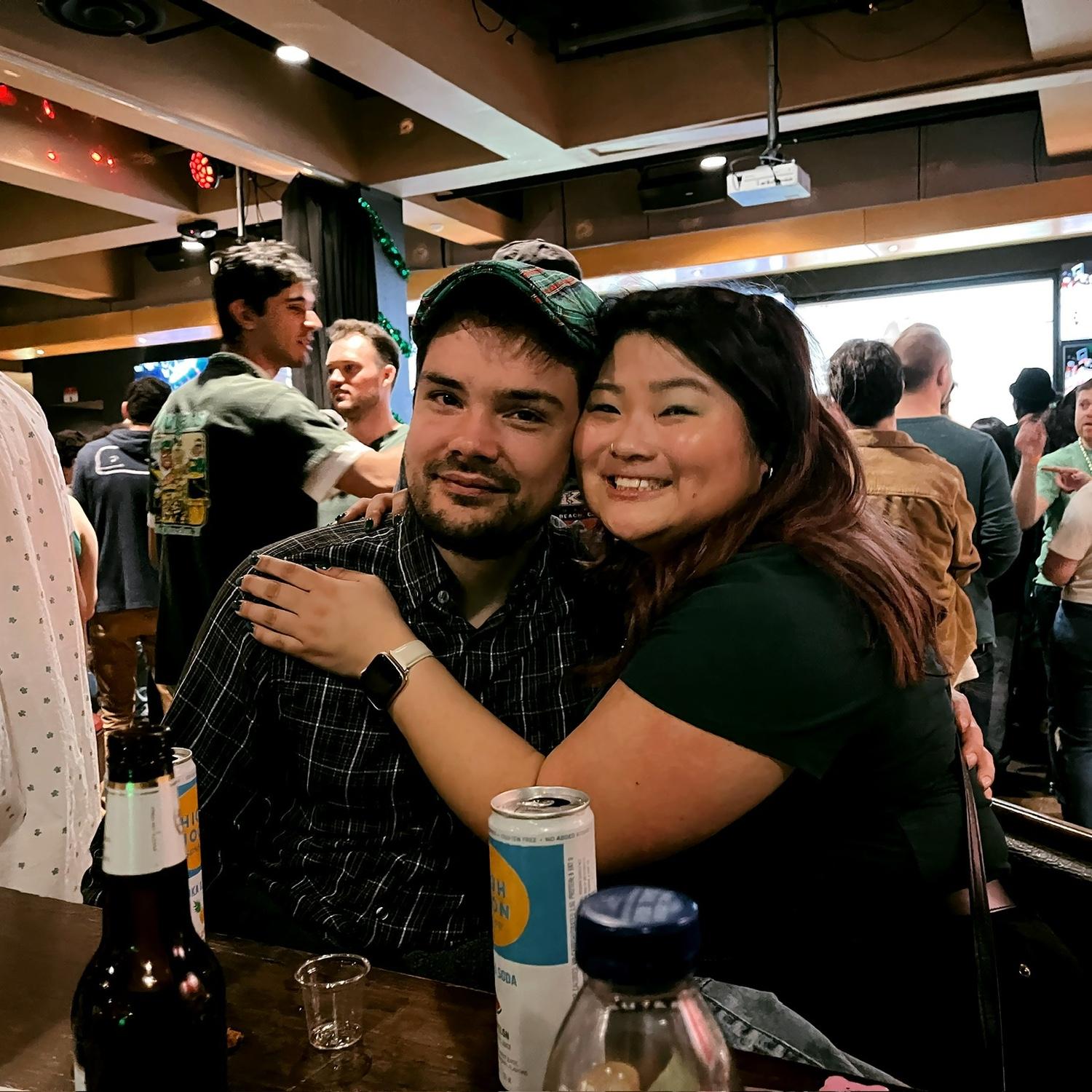 ...was one of the first pictures we took together as a couple at the Erin Express bar crawl in Philly.