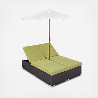 Convene Double Outdoor Patio Chaise