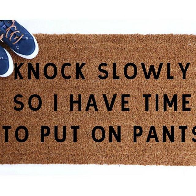 Put On Pants Doormat - Funny Doormat - Welcome Mat - Personalized Doormat - Custom Doormat - Front Door Mat - Funny Door Mat - Door Mats