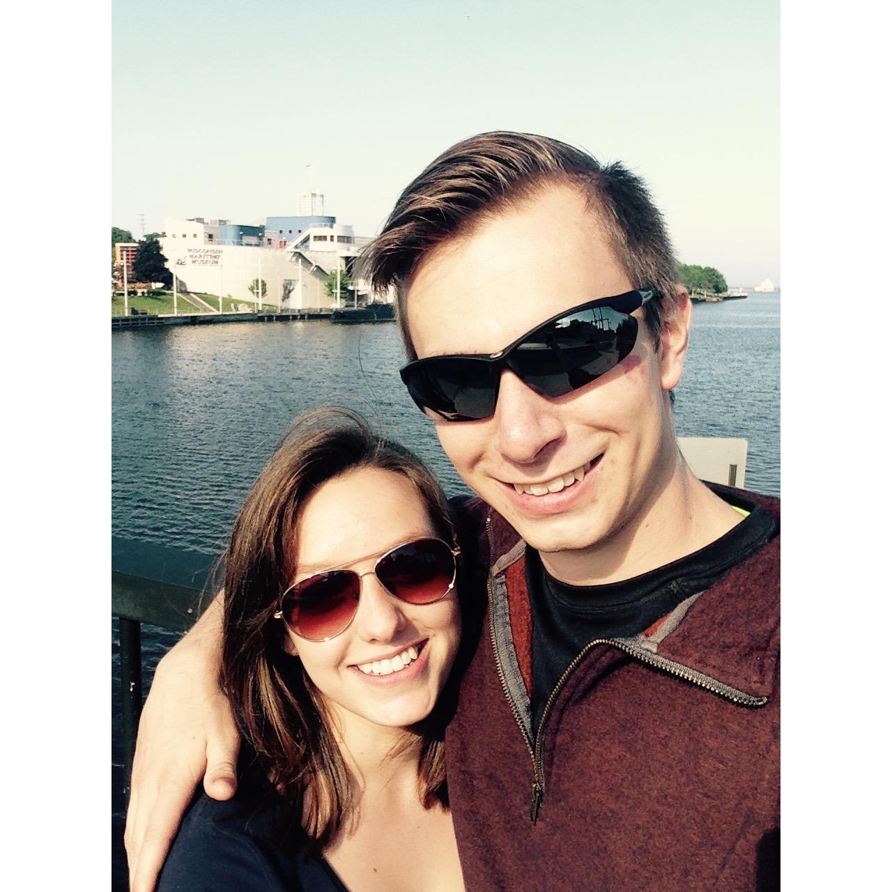 Jennifer's first visit to Manitowoc, David's hometown!