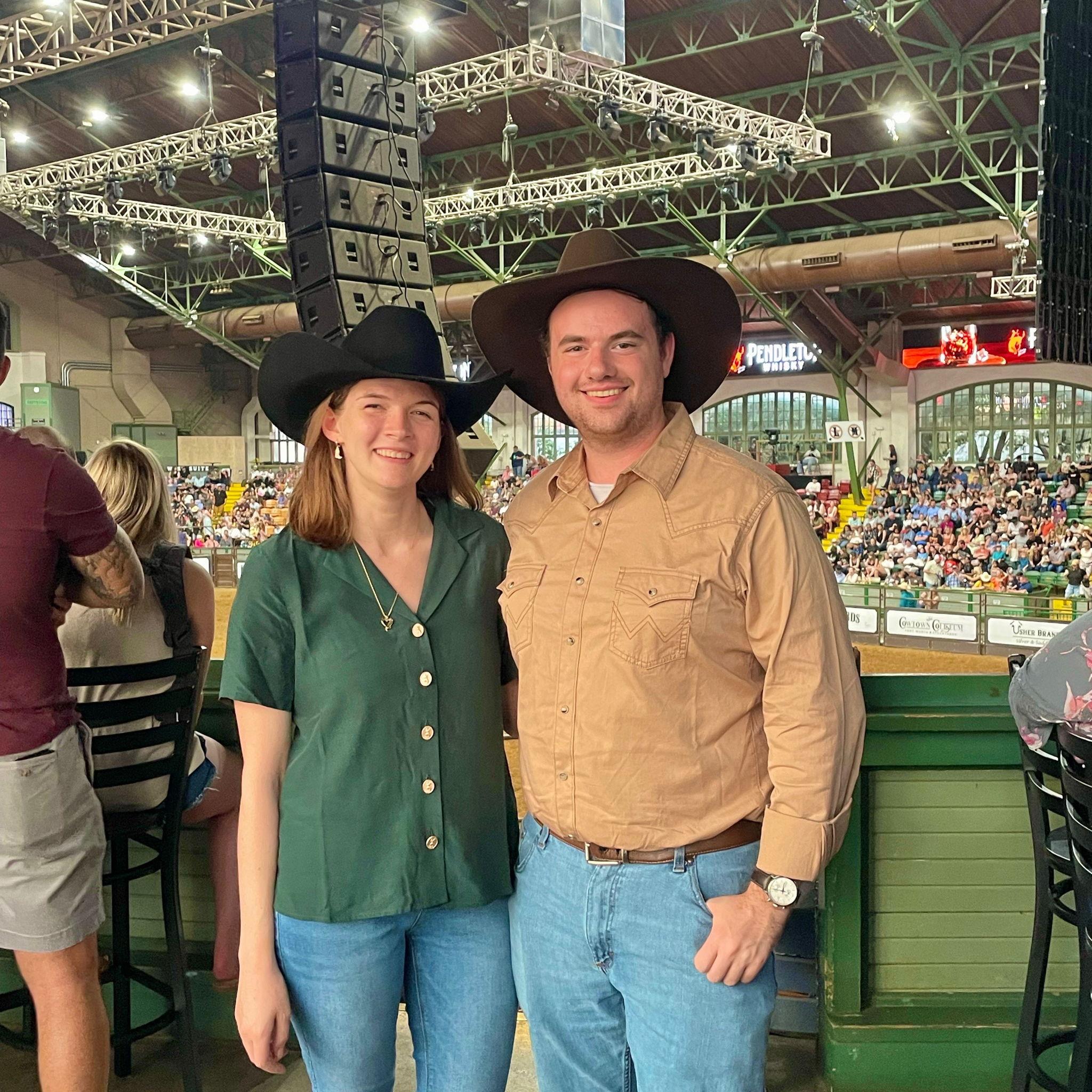 Us at the Fort Worth rodeo