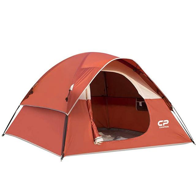 CAMPROS Tent-3-Person-Camping-Tents, Waterproof Windproof Backpacking Tent with Top Rainfly, Easy Set up Small Lightweight Dome Tents, for All Seasons Hiking Beach Outdoor with 3 Mesh Windows
