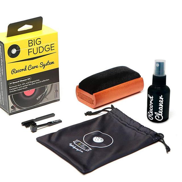 #1 Record Cleaner Kit - Complete 4-in-1 Vinyl Cleaning Solution, Includes Velvet Record Brush, XL Cleaning Liquid, Stylus Brush and Travel Pouch! Will NOT Scratch Your Records!