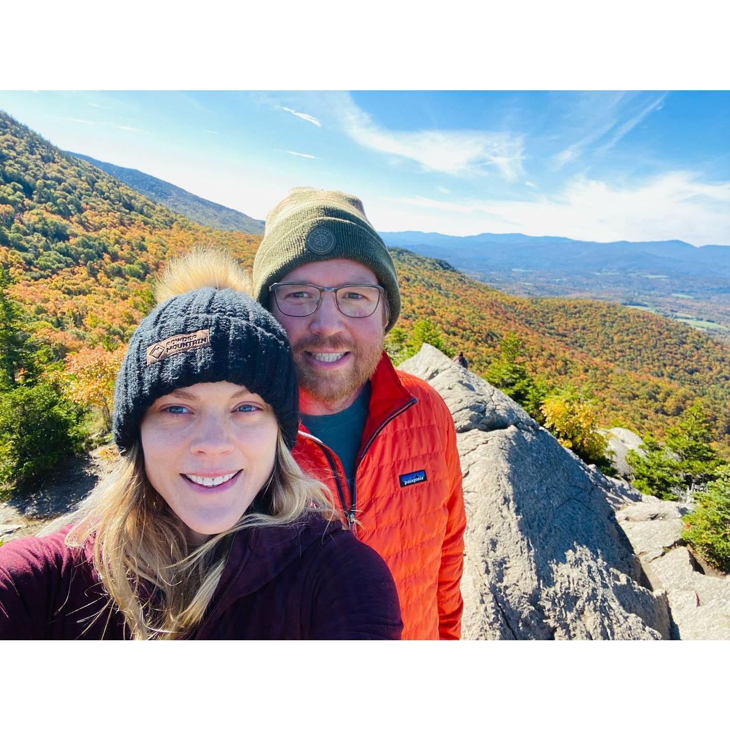2022 - Fall foliage hike in Vermont.