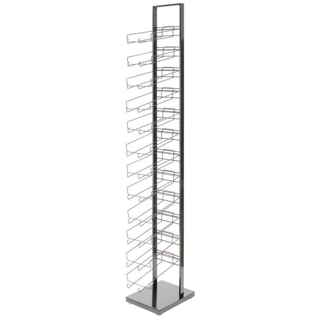 Hat Display Rack with 12 Tiers Black Metal 10" x 78" (W x H)
