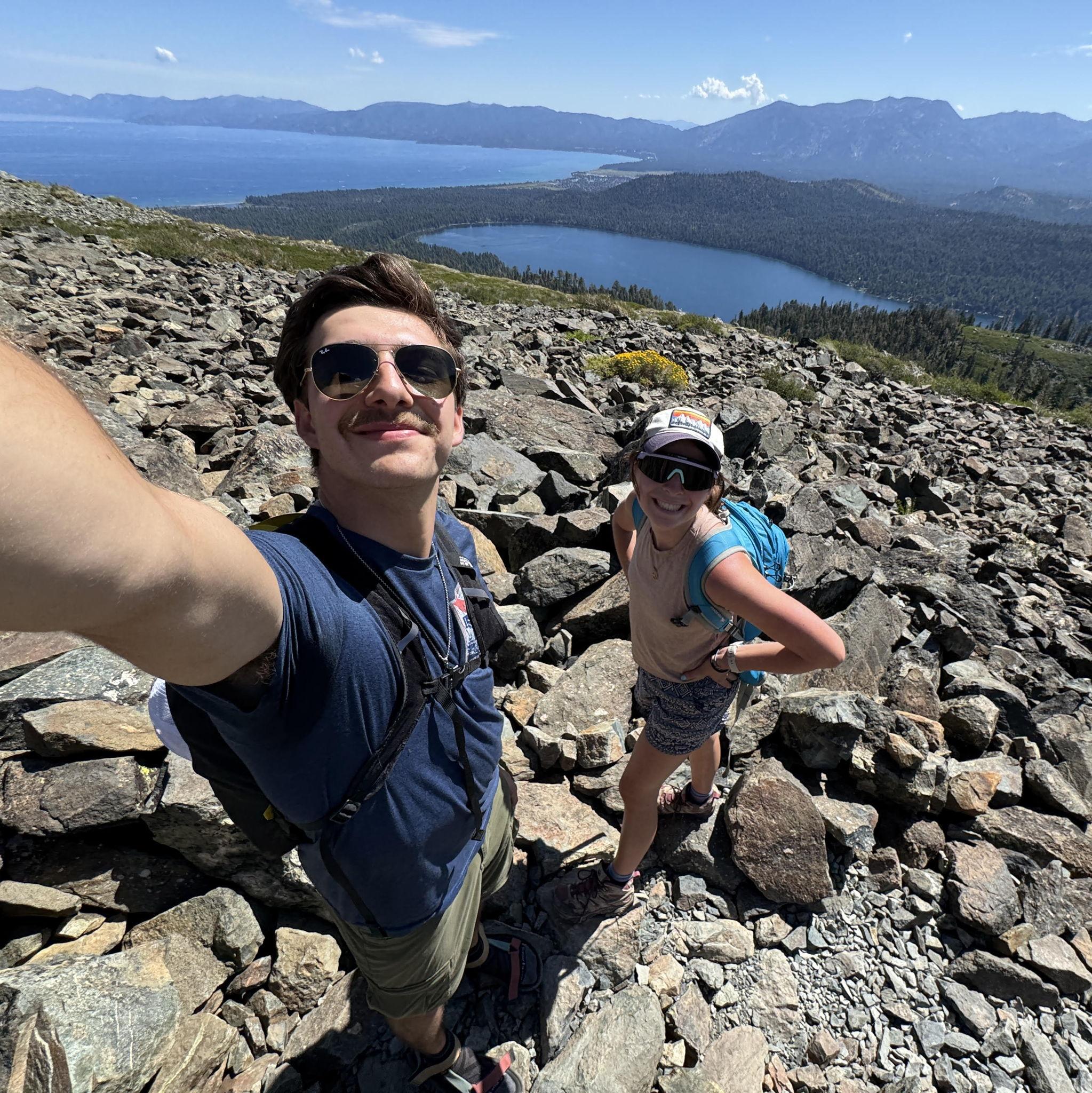 Hunter keeping Bree distracted on the hike up so she didn't suspect anything...