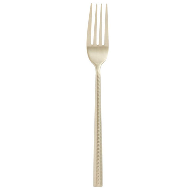Champagne Satin Hammered Dinner Fork