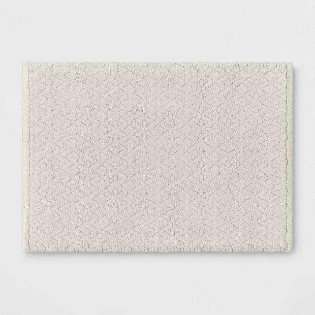 17"x24" Woven Chenille Bath Rug Cream - Threshold™