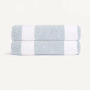 Cozy Earth Classic Stripe Resort Towel Bundle (Breeze)
