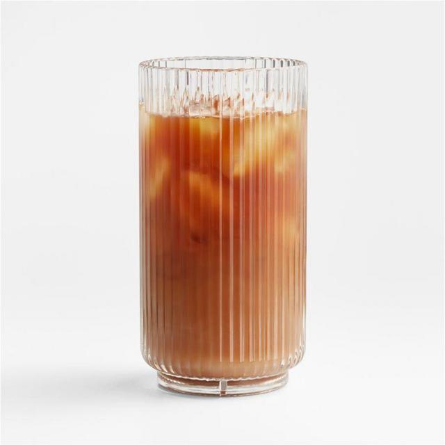 Fluted Acrylic Highball Glass