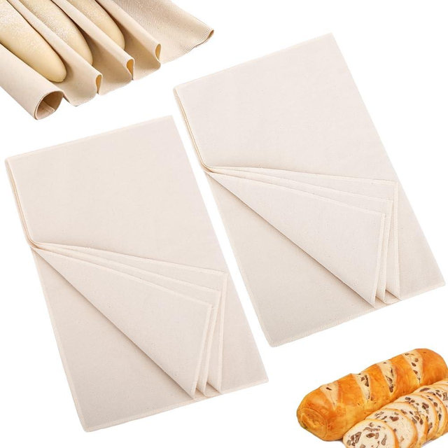 2PCS Tea Towels for Baking Sourdough, 14x12inch Bread Towel for Baking and Fermenting, Bread Cloth, Linen Cloth, Bread Towels for Proofing