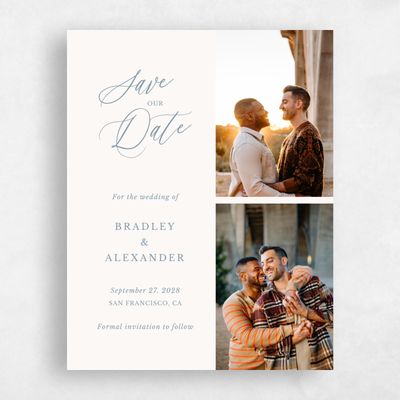 Storm Blue Wedding Save the Date - Andros Multiphoto