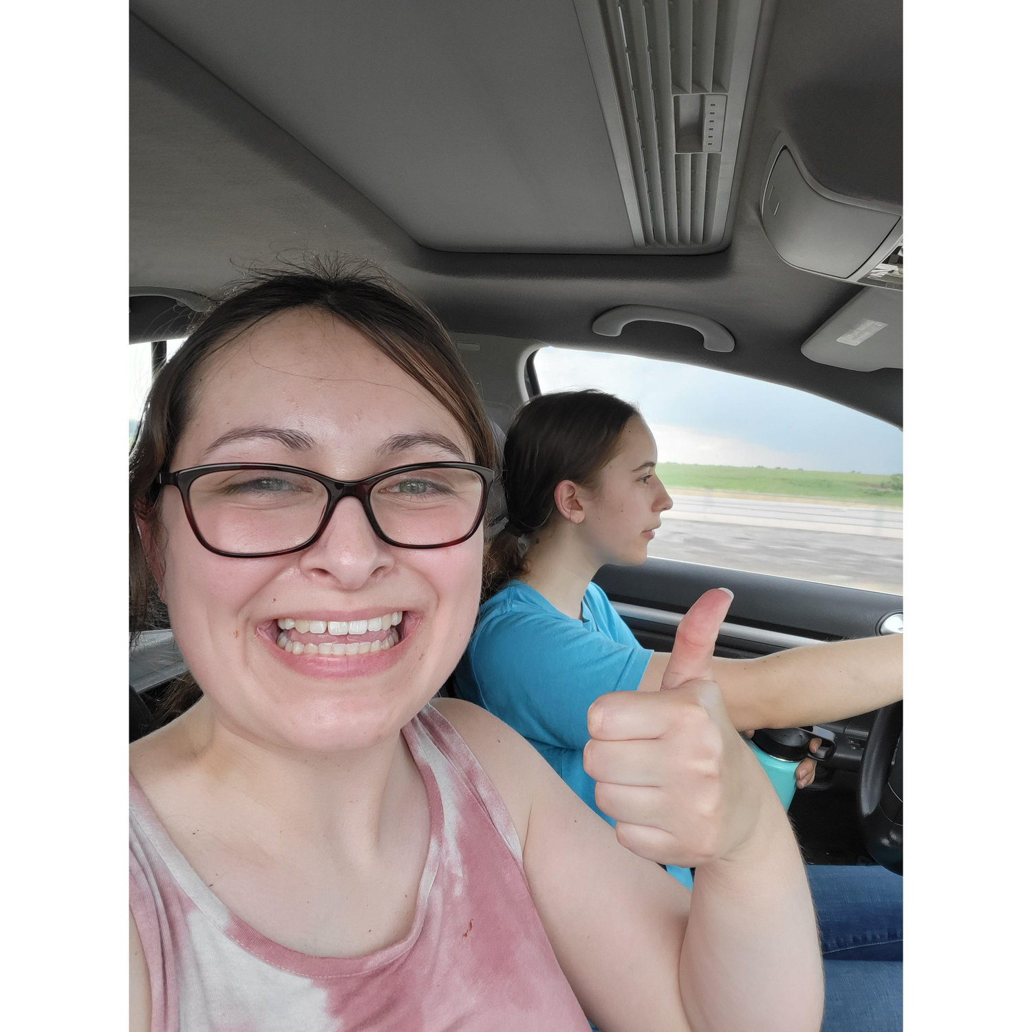 Selfie during our first road trip together!