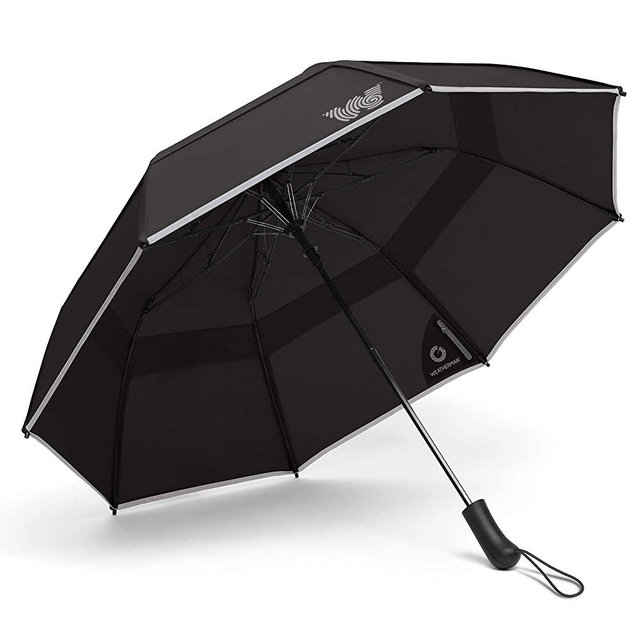 Weatherman Umbrella - Collapsible Umbrella - Windproof Umbrella Resists Up to 55 MPH Winds