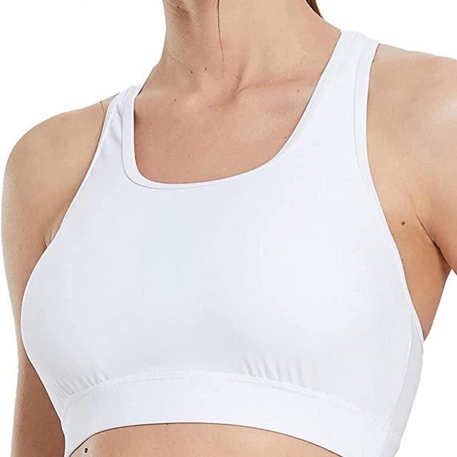 BALEAF Women's UPF 50+ Swim Bra Modest Bikini Top Quick Dry Workout Sport Bra Under Rash Guard
