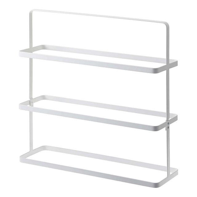 Tower Shoe Rack, Wide, White