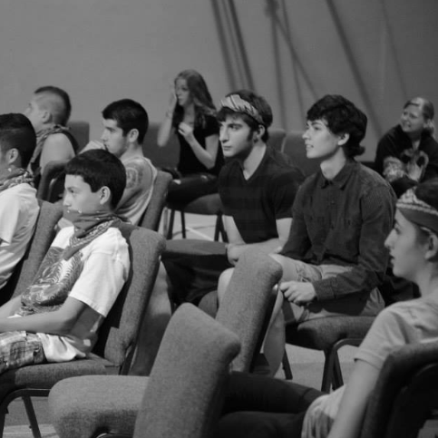 Crossroads church youth group- 4 years before we 'met' and started dating.