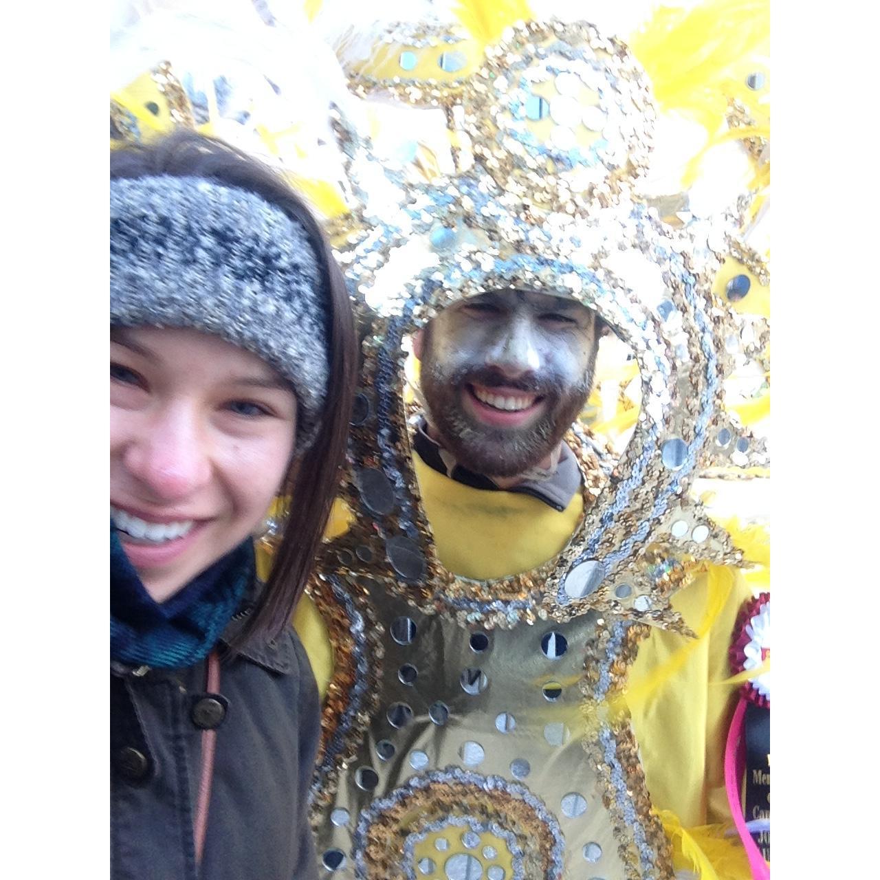 First time I saw Jake in the Mummer's Parade
New Year's Day 2018