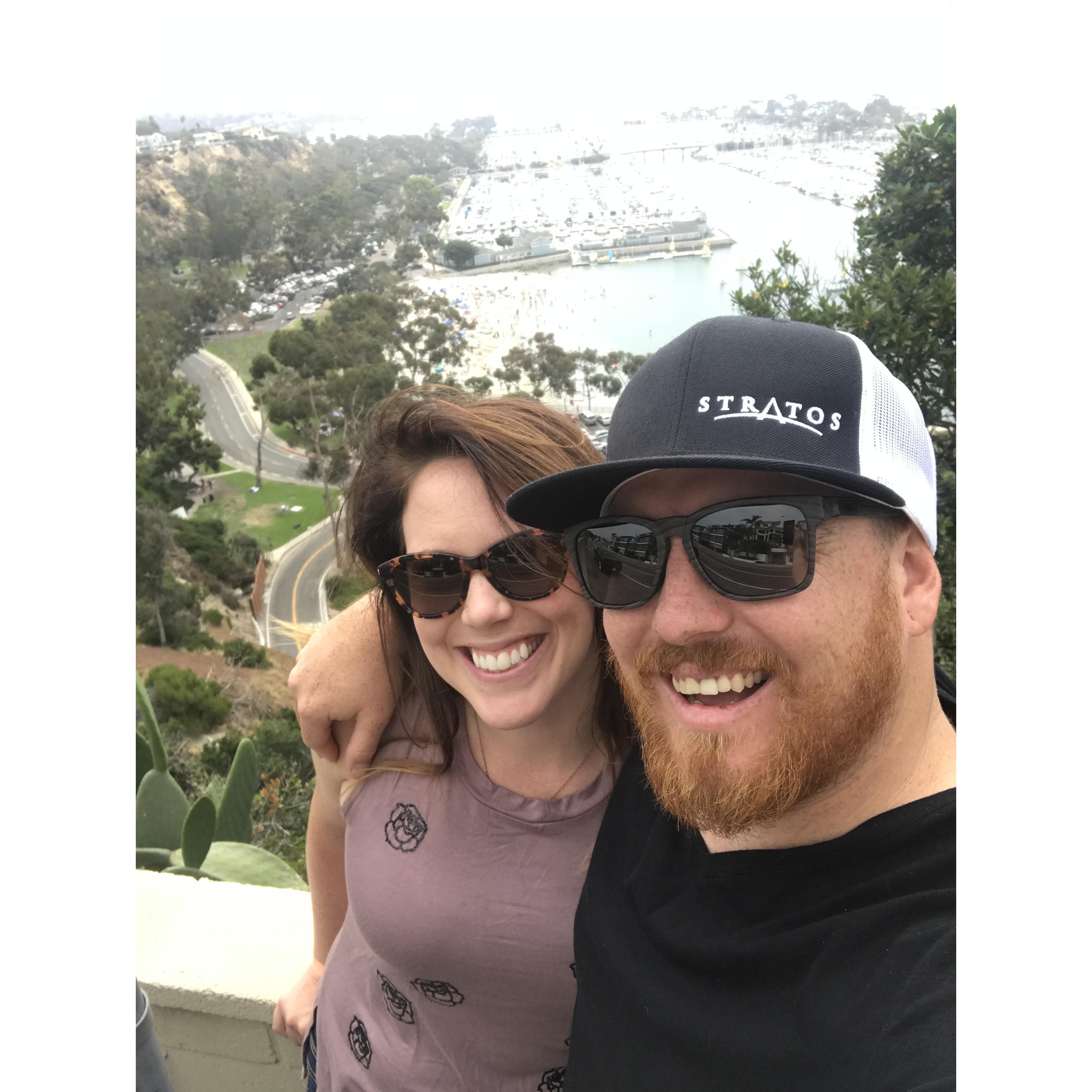 Enjoying the sunshine at Dana Point Harbor, California.