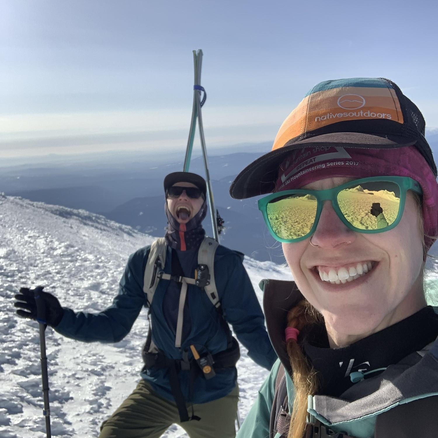 Mt Hood summit for the first time together. Technically not the summit, but earlier down.