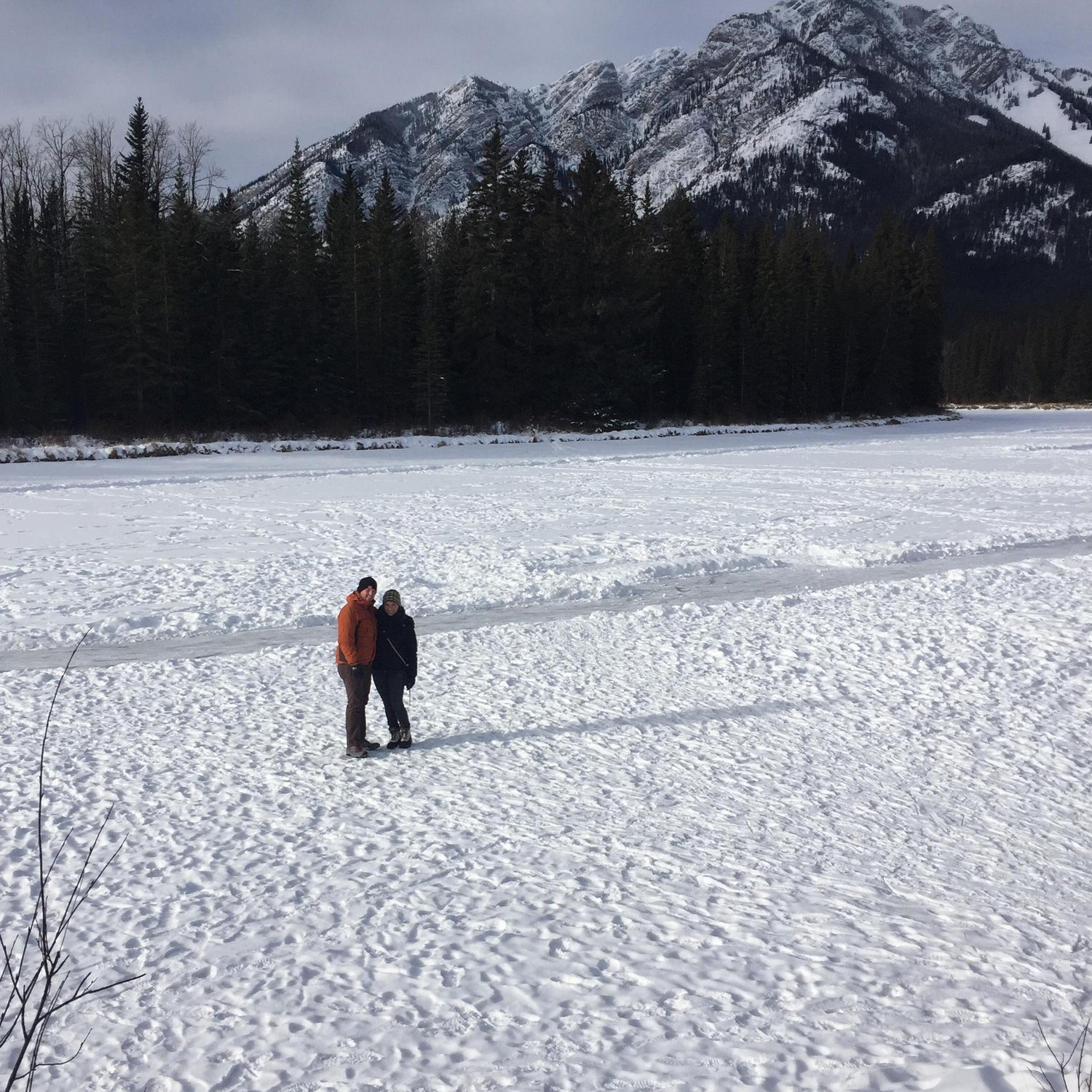 Standing on the same Bow river later that same year