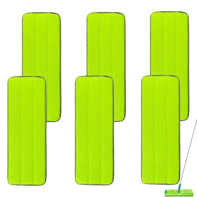 Replacement Microfiber Mop Pads for Libman Rinse 'n Wring Mop and Bucket System, Washable Reusable Wet & Dry Cleaning Refill Head for Multi-Surface Floor-6 Pack