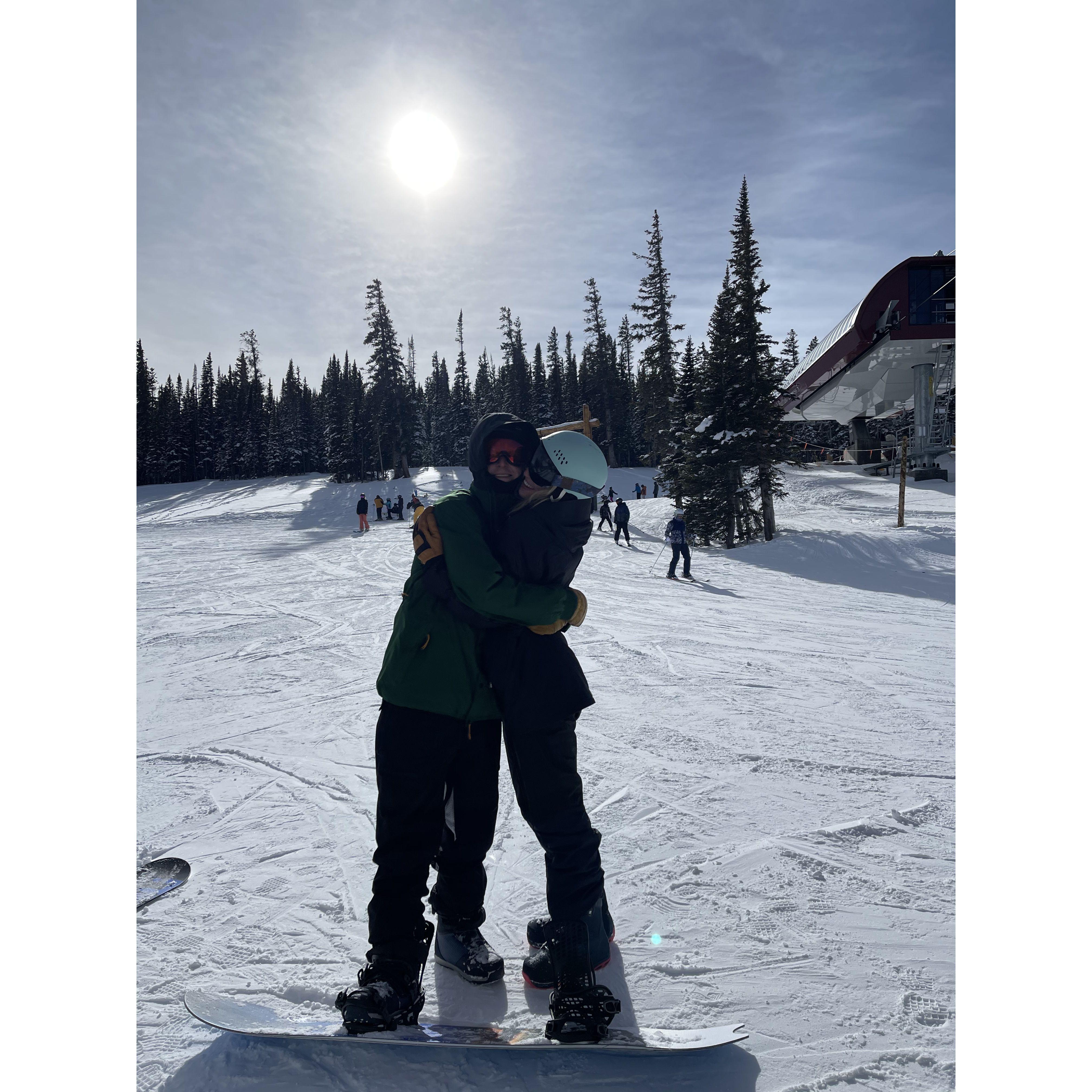 Snowboarding at Beaver Creek, CO.