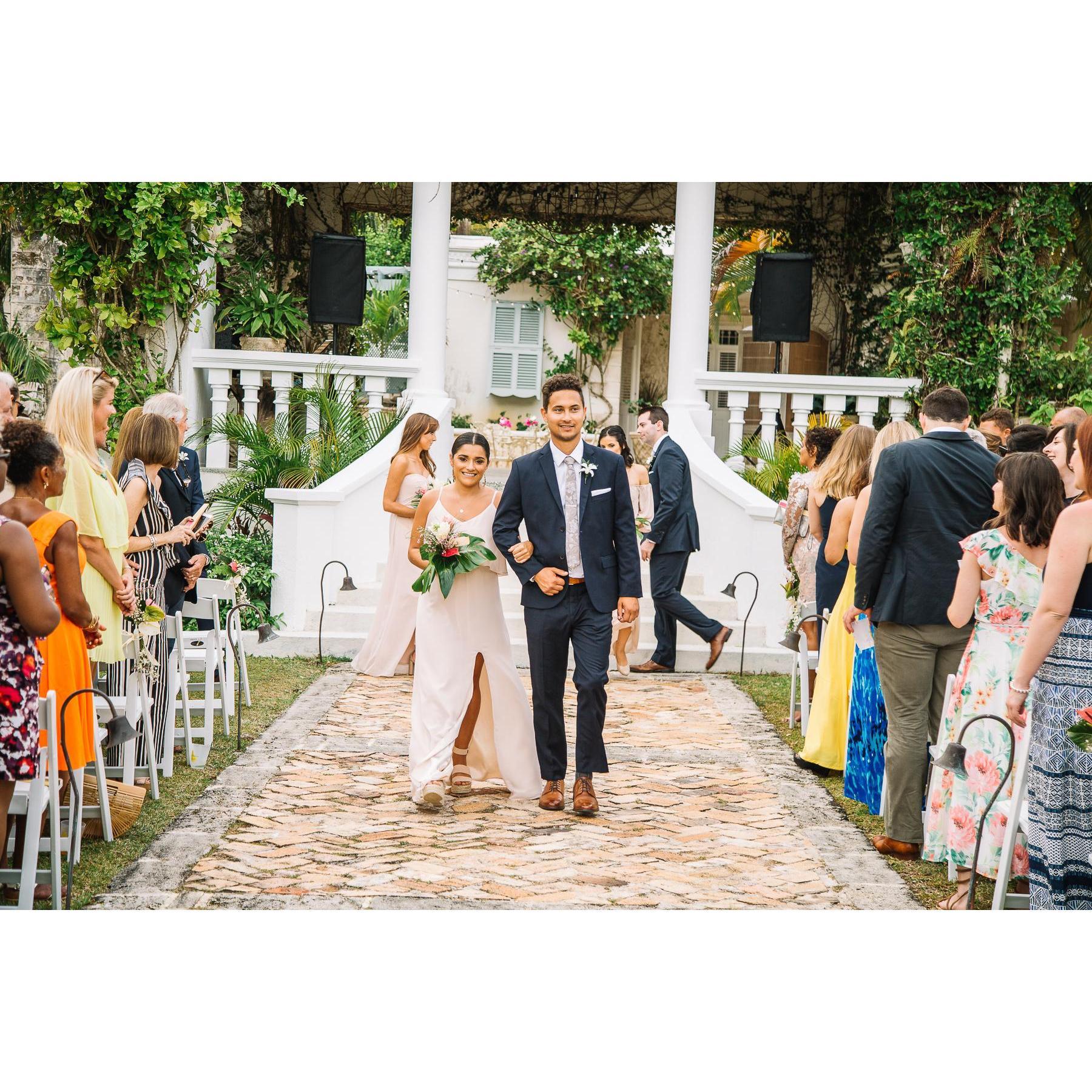 Our first time walking down the aisle (Sheena & Patricks Wedding May 2018)