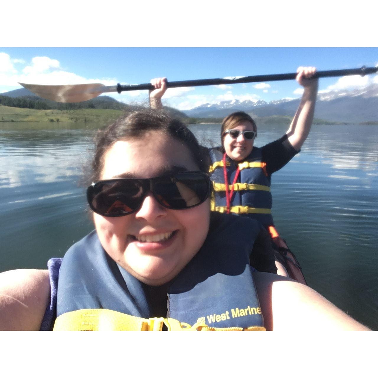 Maureen: Our first kayaking adventure was at Lake Dillon in 2017. We would never have guesses how much kayaking we would do together in the future.