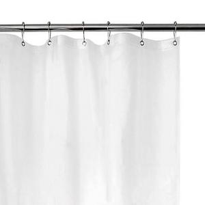 Medium Weight Shower Curtain Liner in White