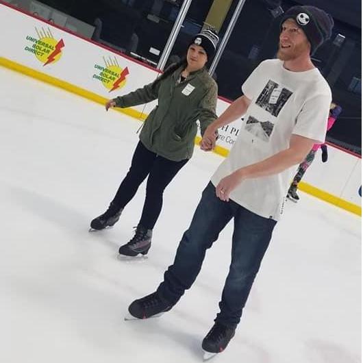 Our first time ice skating together.