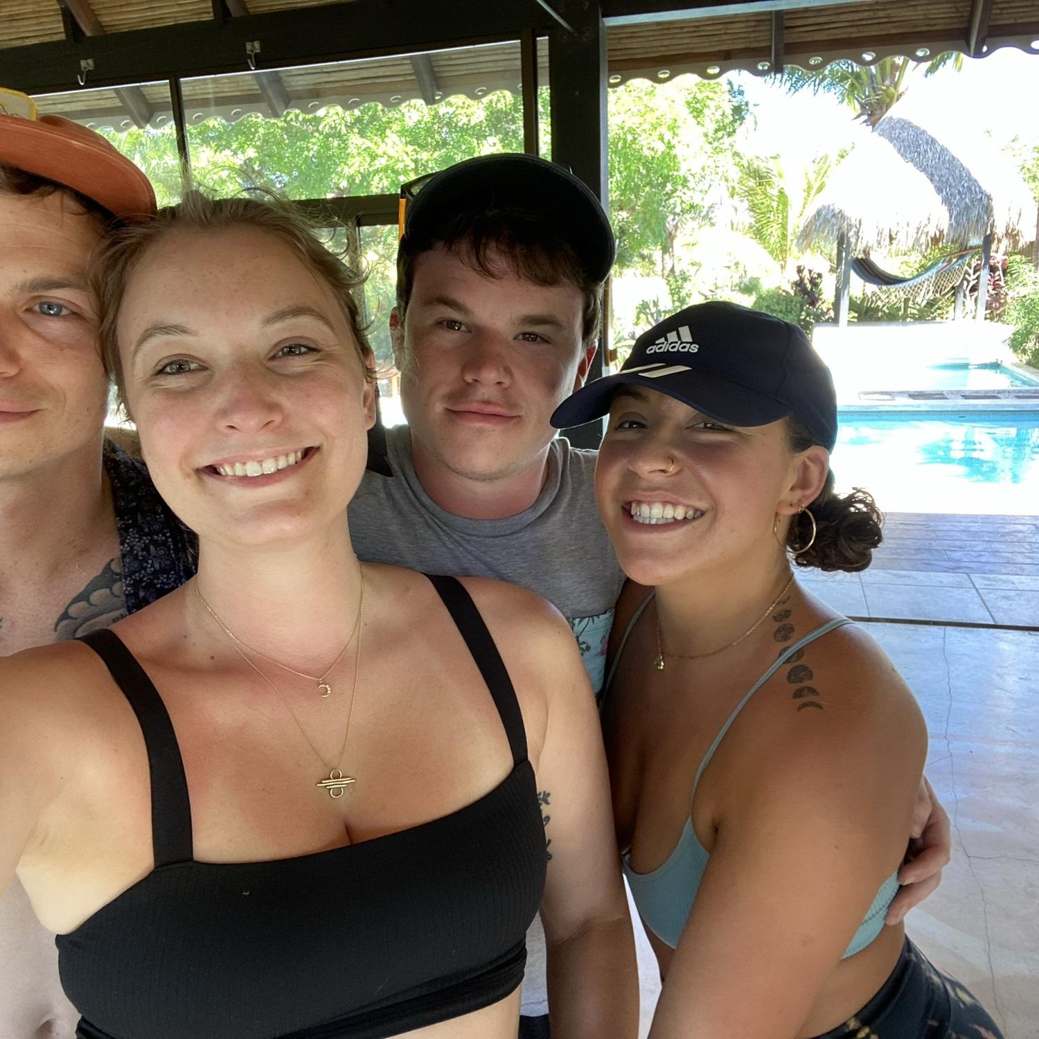 3/15/22.. Justin, Dacia, Brendon and Christina on their final day in Costa Rica.