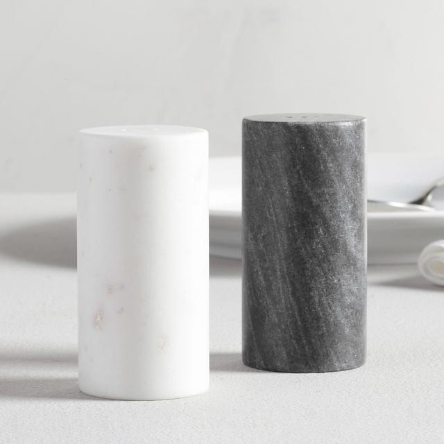 Black & White Marble Salt & Pepper Shakers