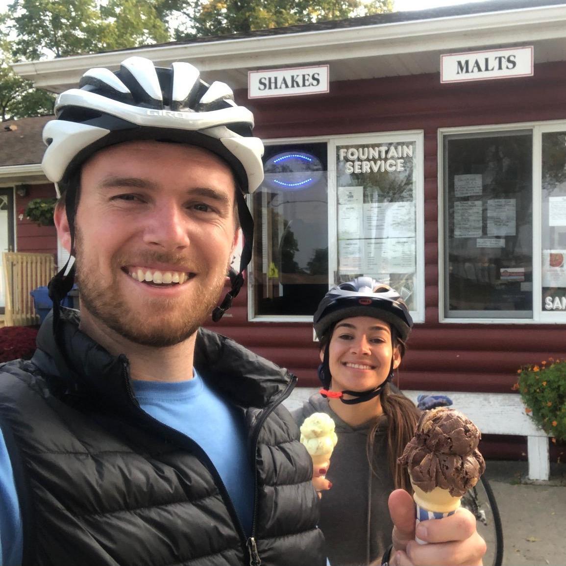 Exploring Madison (Rose’s new hometown) on bike in the summer of 2020.