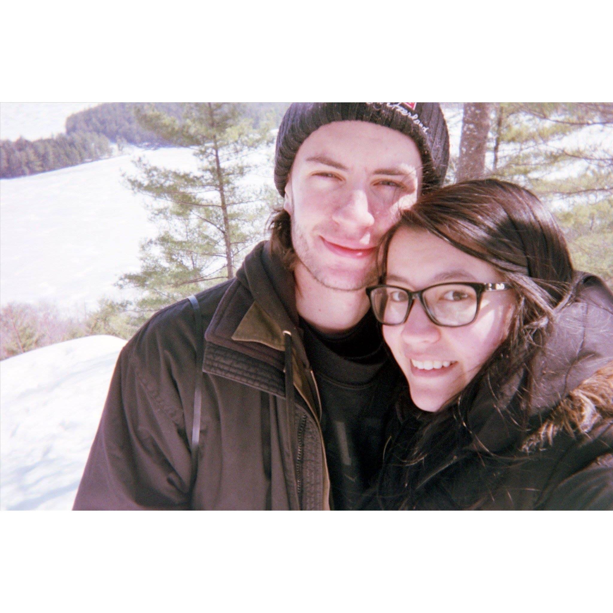 Winter hiking in New Hampshire, January 2016.