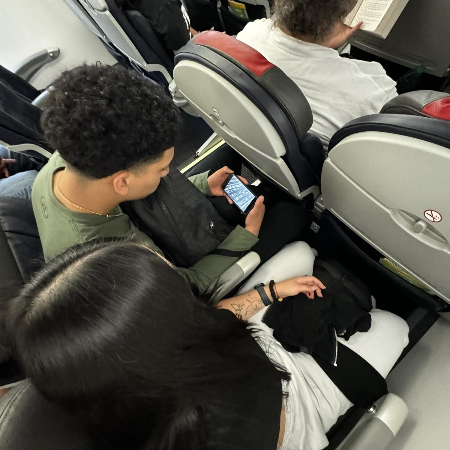 First flight together to LA 🛫