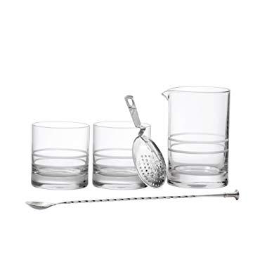 Crafthouse by Fortessa Professional Barware/Bar Tools by Charles Joly, Mixing Gift Set, Silver