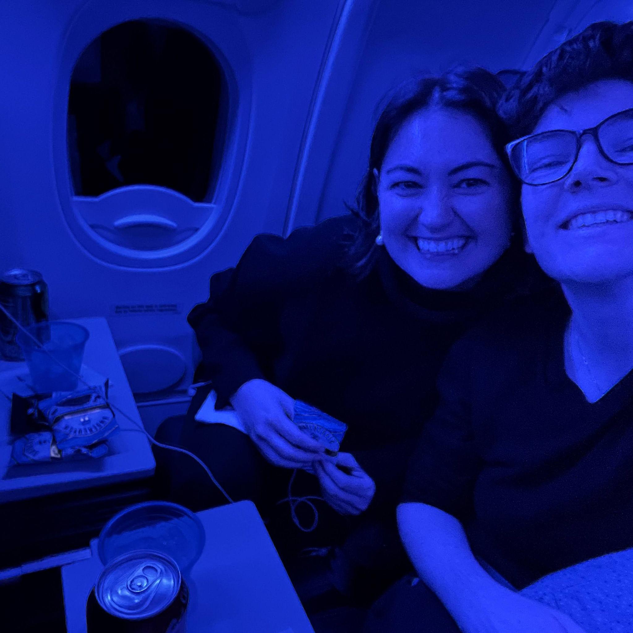 Our first ever flight together! On the way to Minneapolis