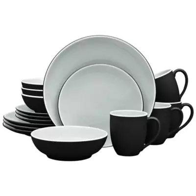 Noritake® ColorTrio 16-Piece Coupe Dinnerware Set in Graphite
