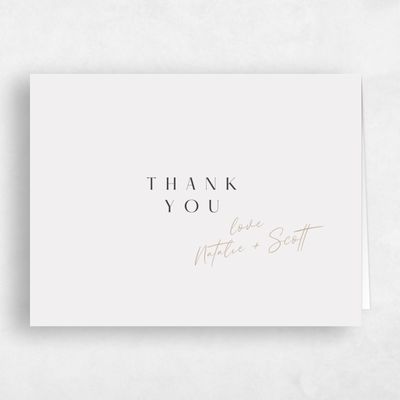 Tan, Beige Wedding Thank You - Gemma Landscape