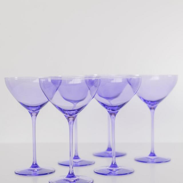 Estelle Colored Martini Glass - Set of 6 {Lavender}