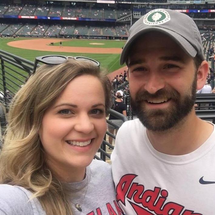 Our first Indians Game! She loves baseball... ok, we can get married...