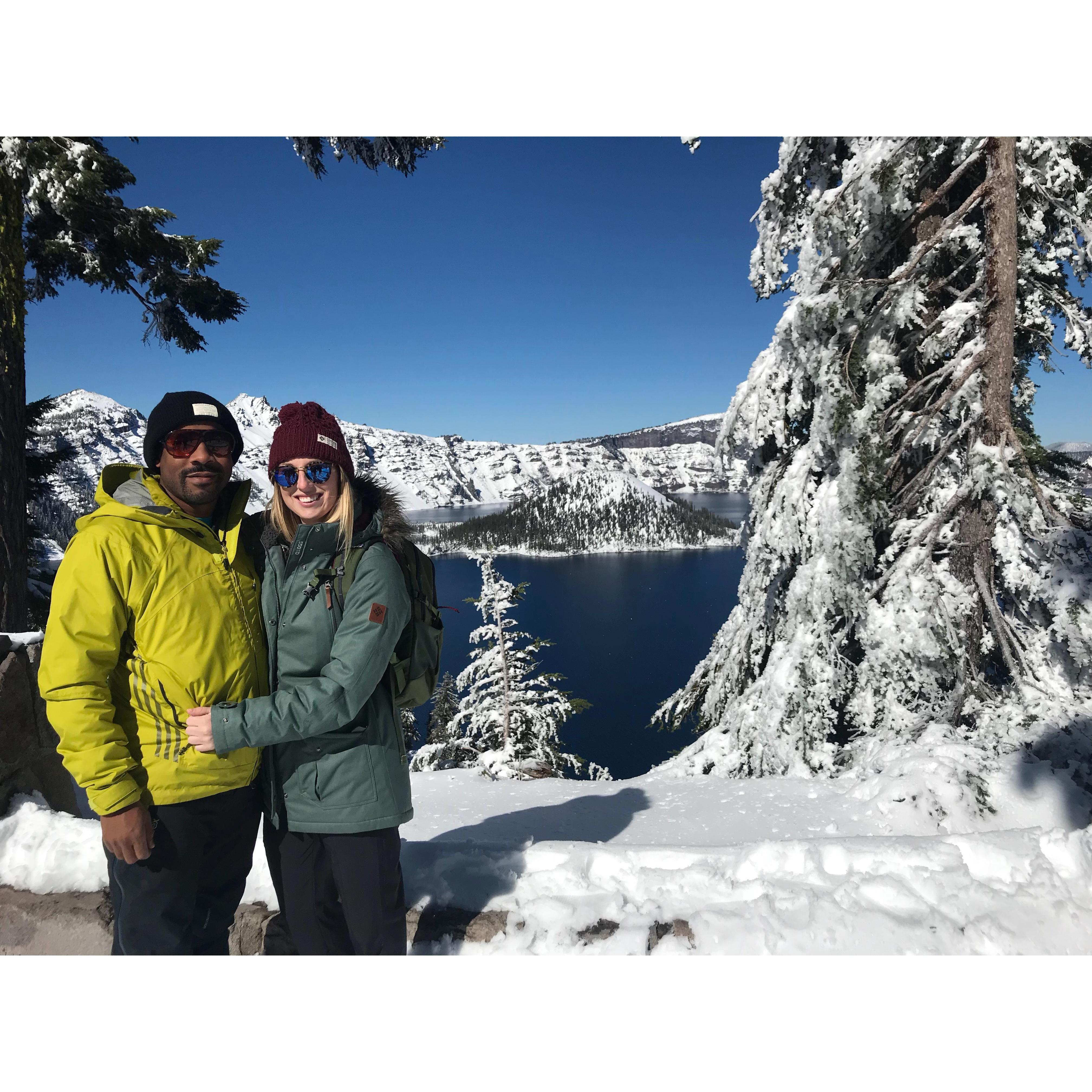 One of our first trips together to Crater lake!