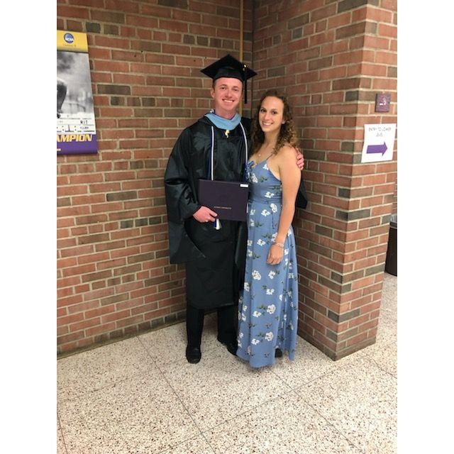 Nick's grad school graduation (our first picture as an official couple)