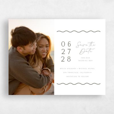 Dark Sage, Green Wedding Save the Date - Molnar Landscape