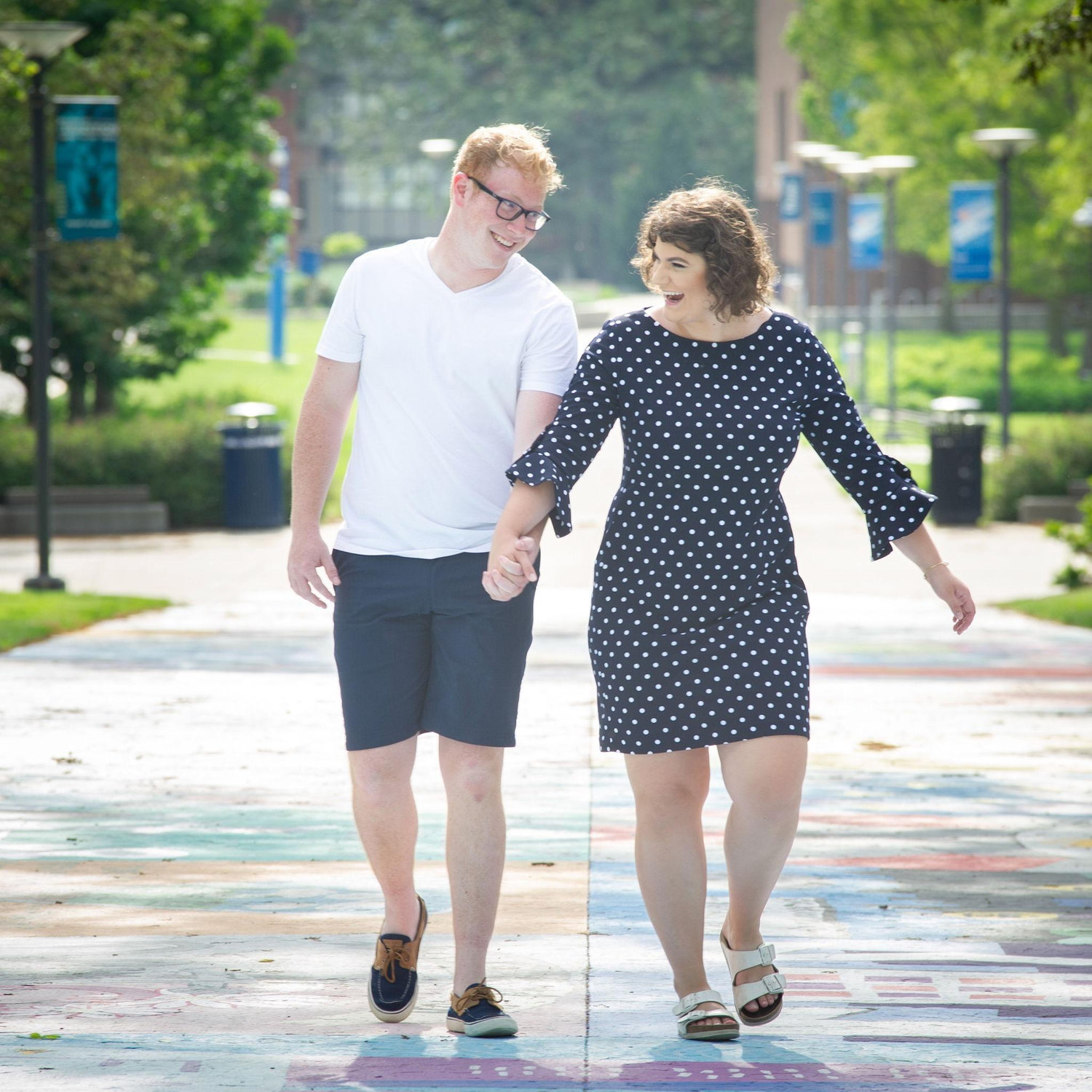 May 2021: A photoshoot on Drake University's painted street!