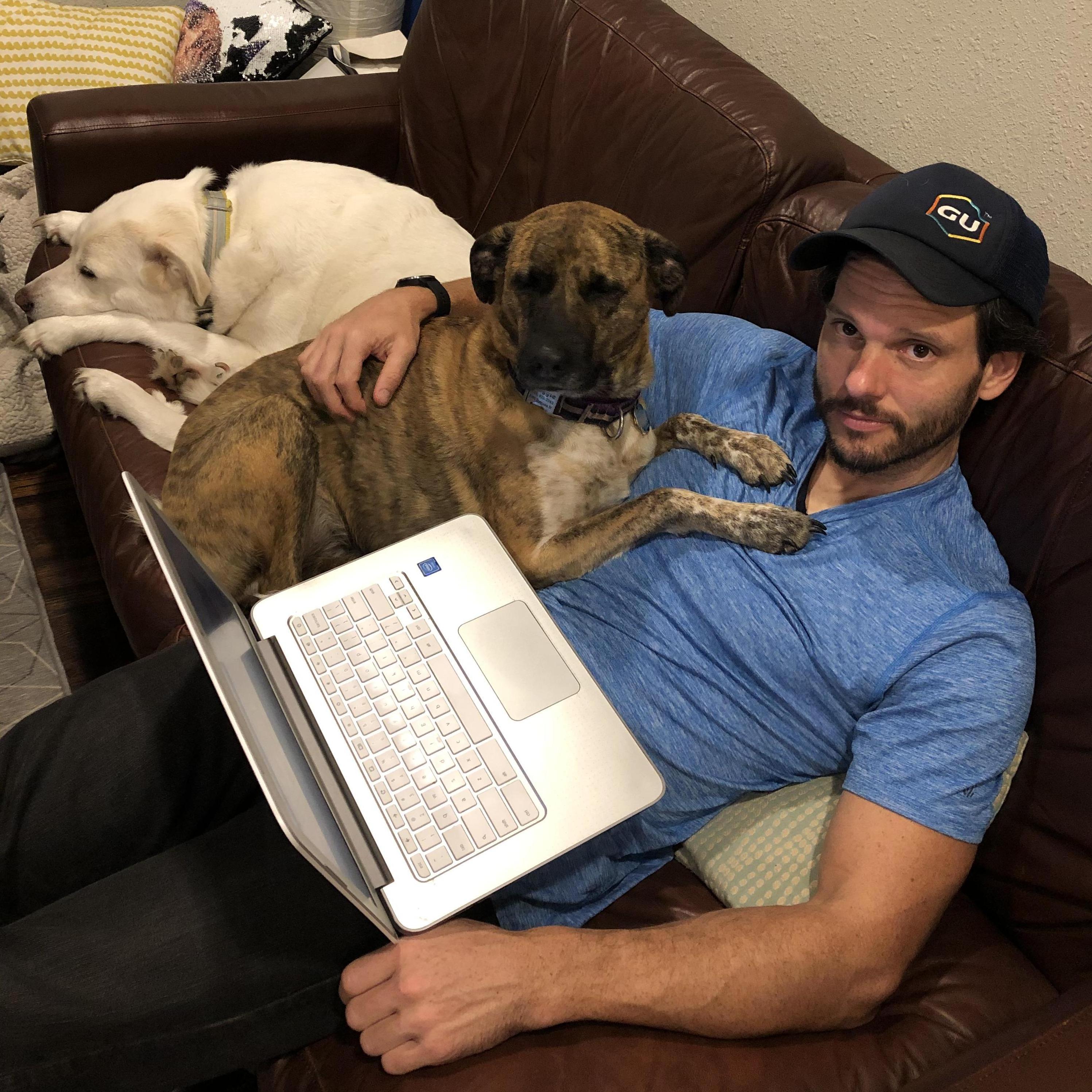 Caught red-handed loving on the dogs